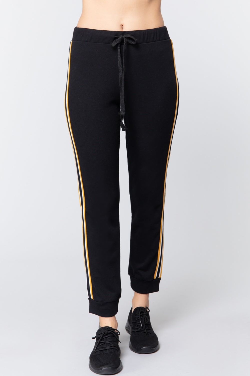 Side Stripe Tape French Terry Pants - Absolute Fashion 2020