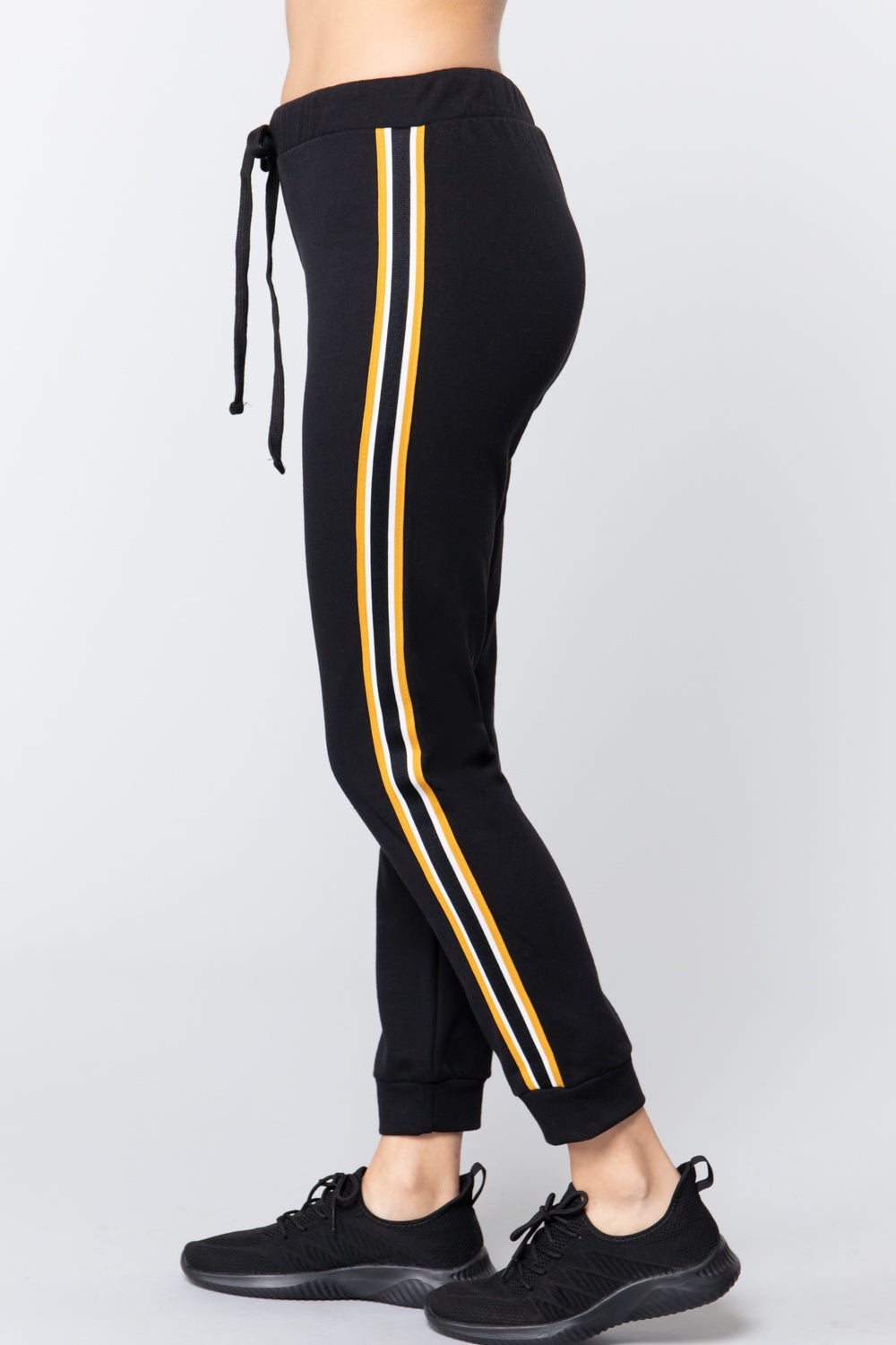 Side Stripe Tape French Terry Pants - Absolute Fashion 2020