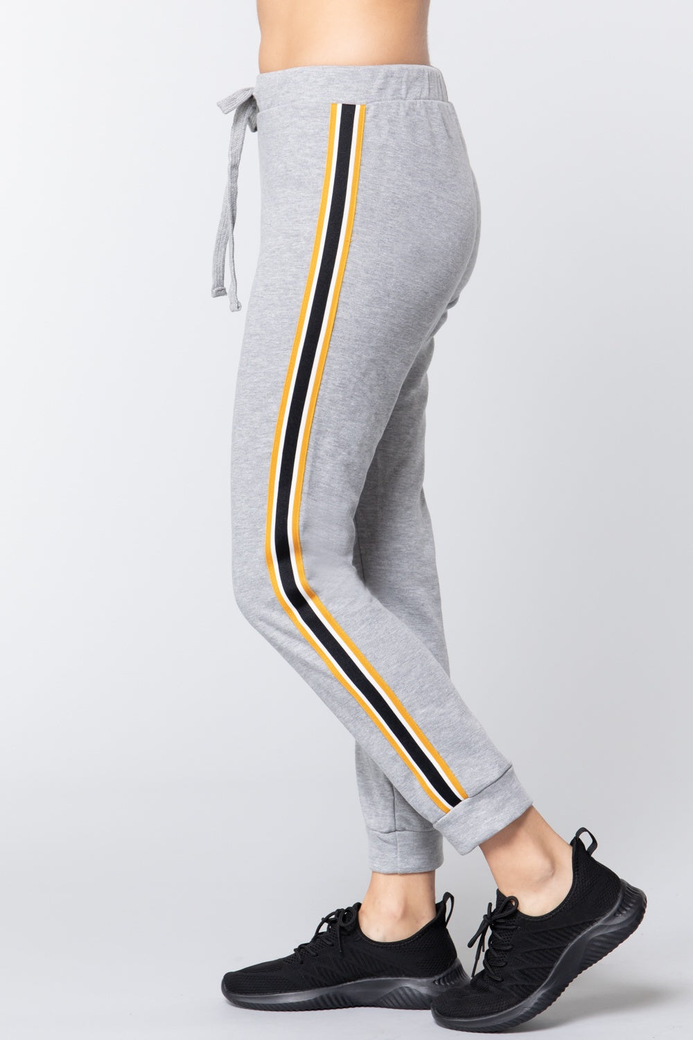 Side Stripe Tape French Terry Pants - Absolute Fashion 2020