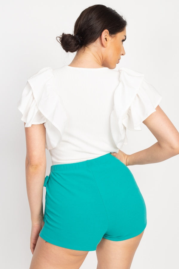 Ruffle Tiered Ribbed Top - Absolute Fashion 2020