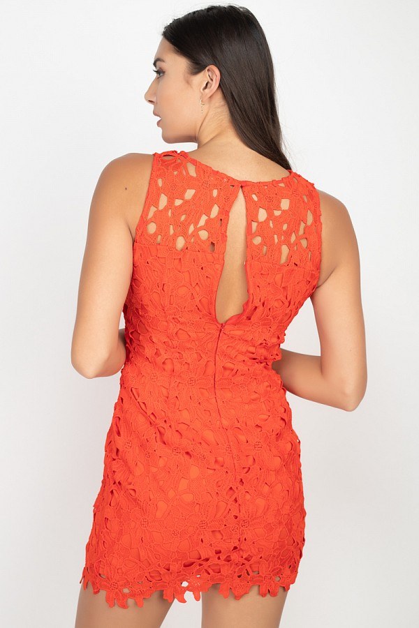 Floral Lace Bodycon Dress - Absolute Fashion 2020