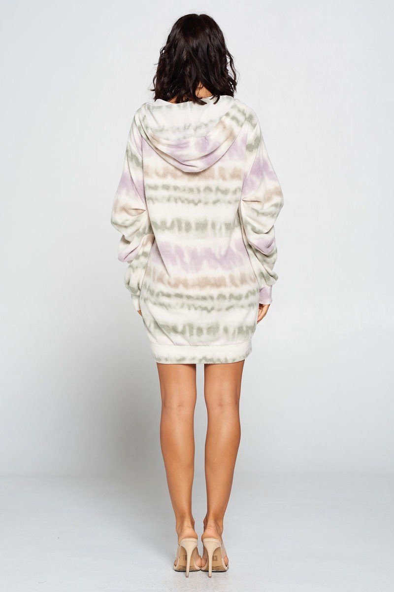 Terry Brushed Print Sweater Dress - Absolute Fashion 2020