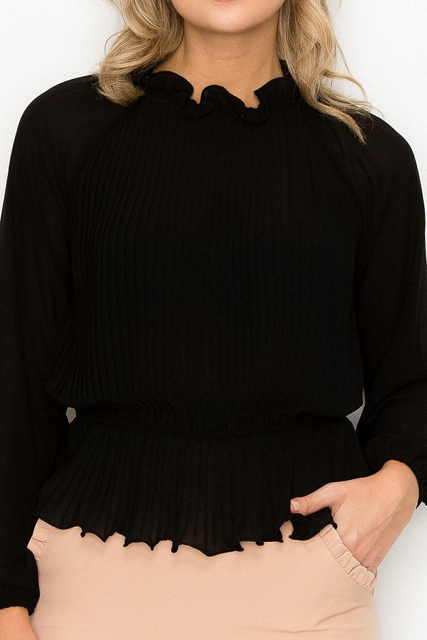 Ruffle Pleats Peplum Top - Absolute Fashion 2020