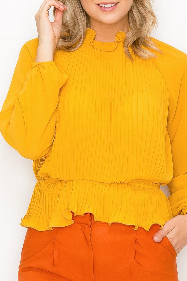 Ruffle Pleats Peplum Top - Absolute Fashion 2020