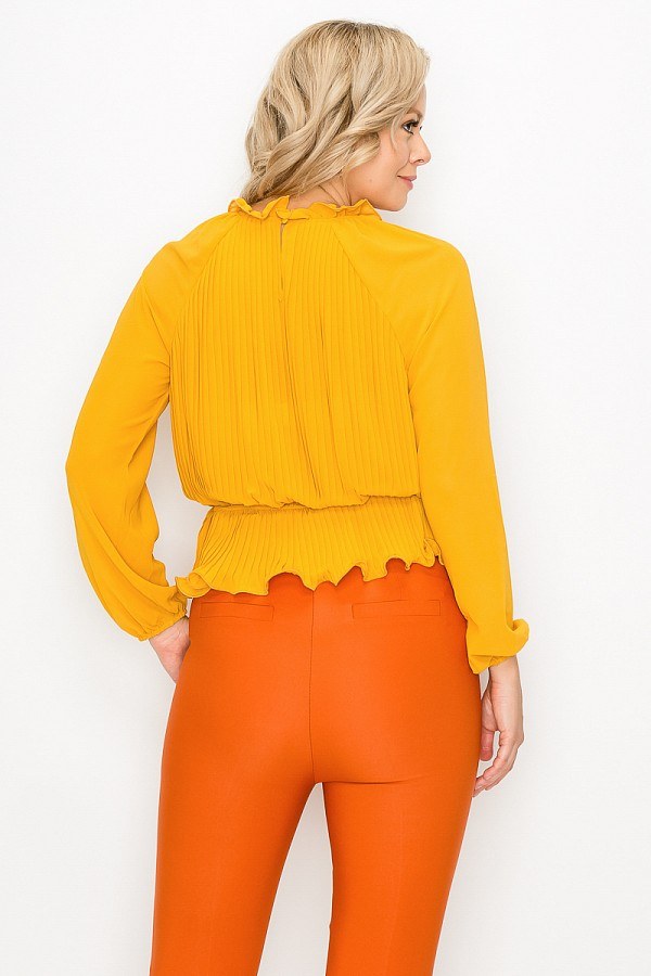 Ruffle Pleats Peplum Top - Absolute Fashion 2020