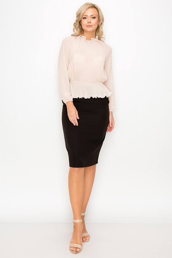 Ruffle Pleats Peplum Top - Absolute Fashion 2020