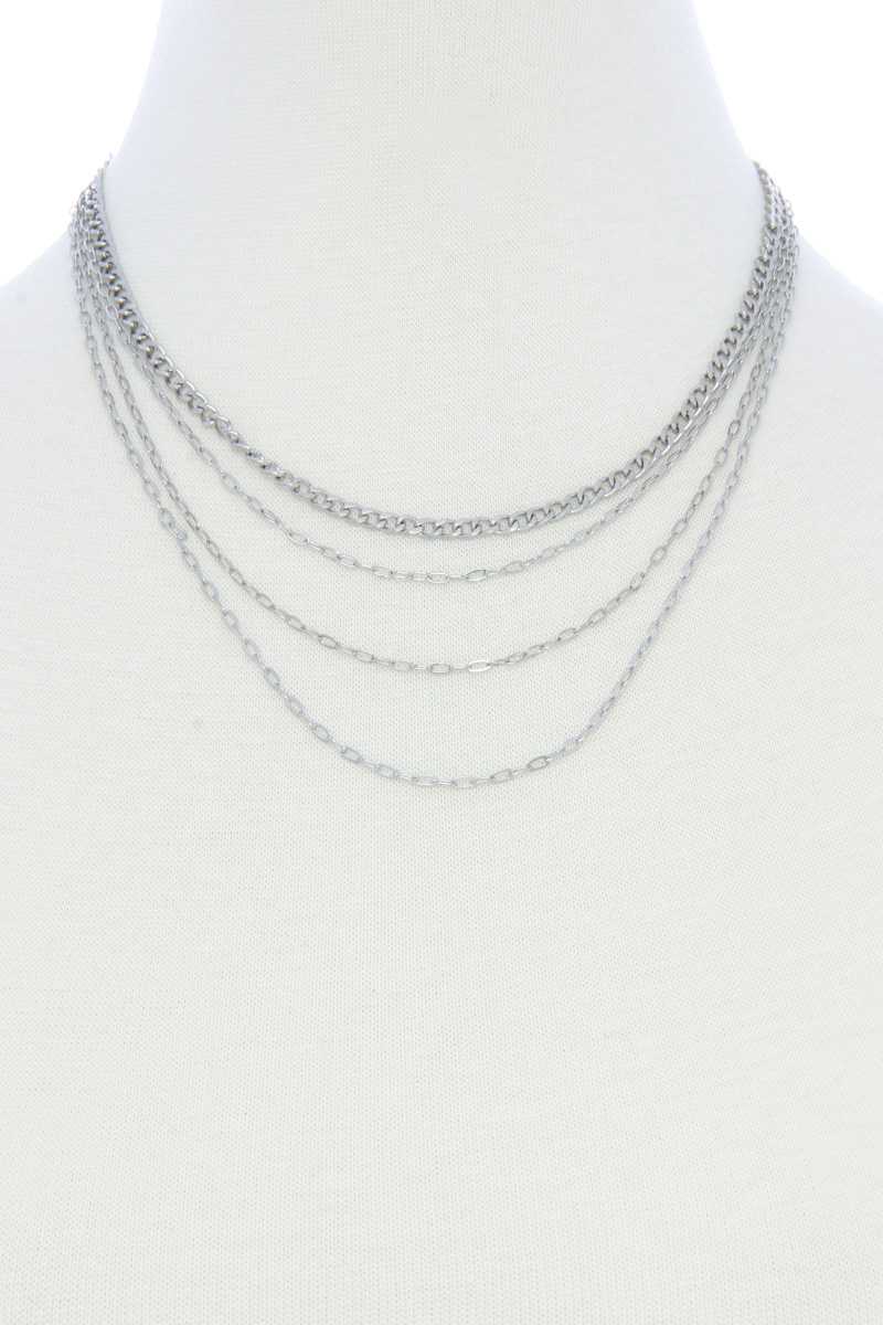 4 Layer Metal Necklace - Absolute Fashion 2020