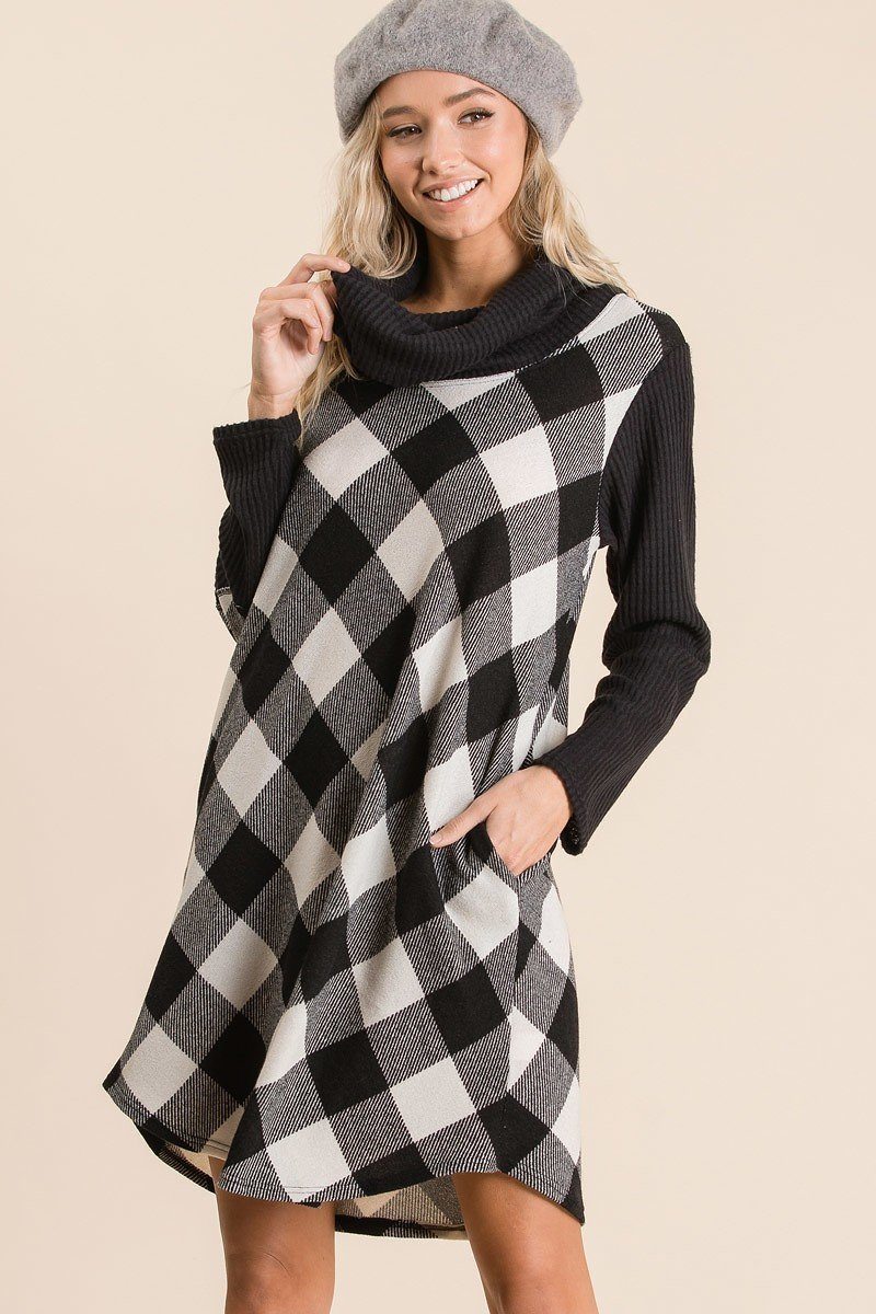 Buffalo Plaid Tartan Swing Dress - Absolute Fashion 2020