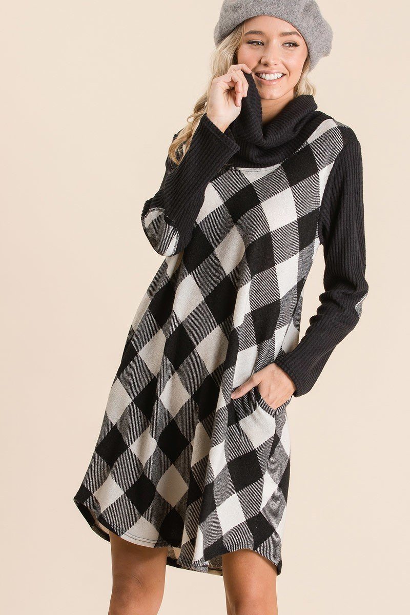 Buffalo Plaid Tartan Swing Dress - Absolute Fashion 2020