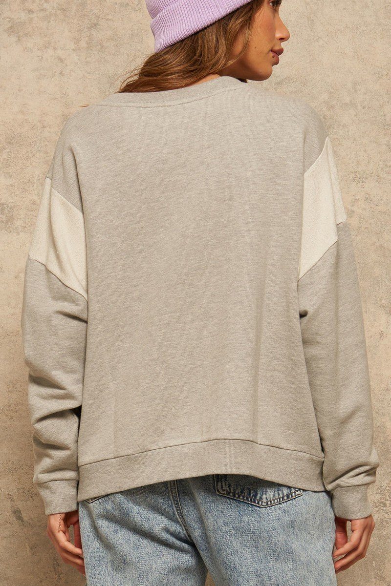 A French Terry Knit Graphic Sweatshirt - Absolute Fashion 2020