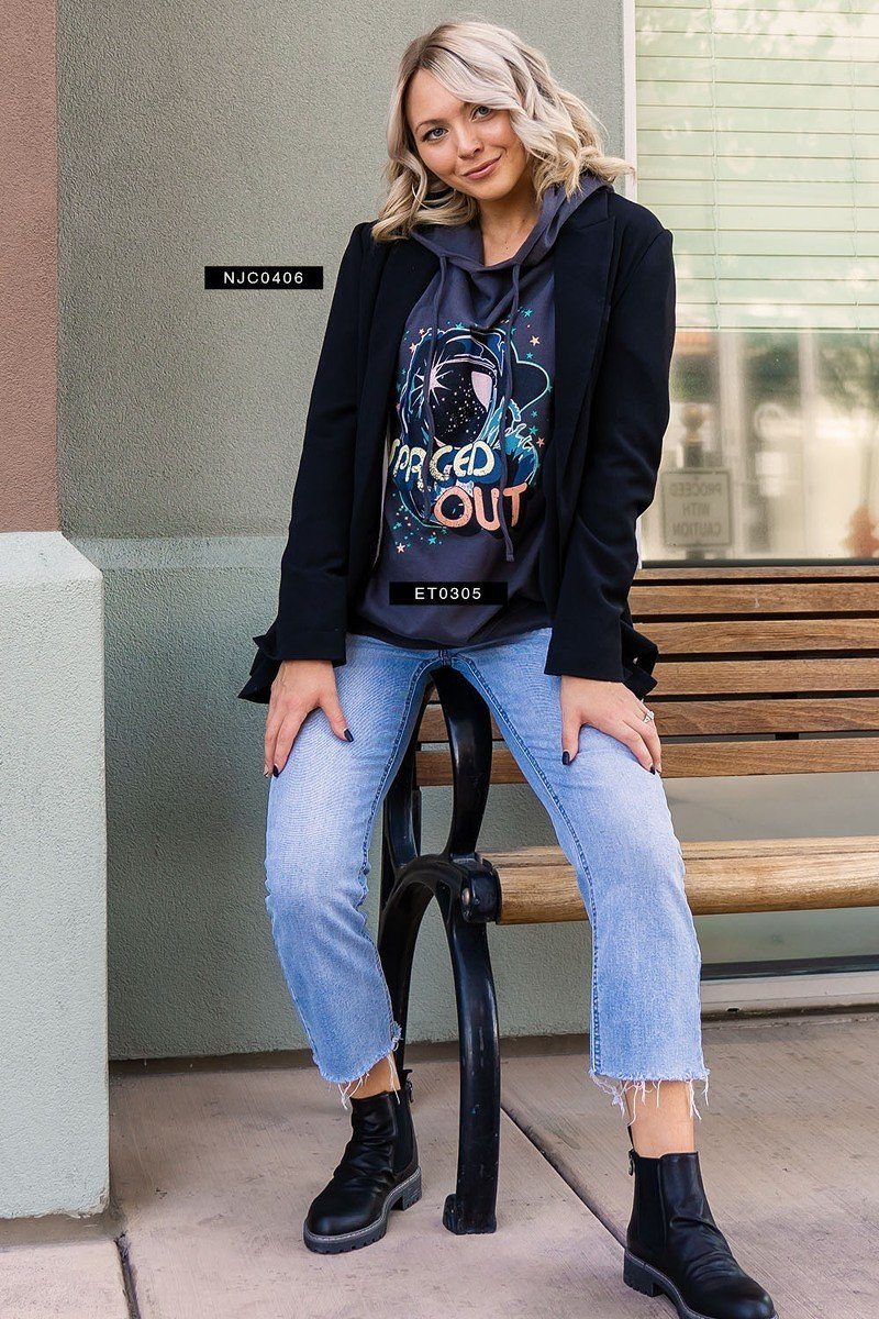 A Solid Woven Blazer Jacket - Absolute Fashion 2020