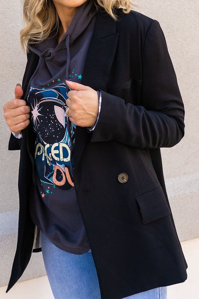 A Solid Woven Blazer Jacket - Absolute Fashion 2020