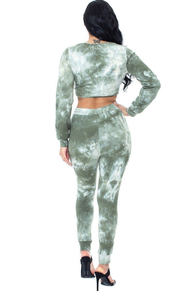 Tie Dye Ribbed Sweater Set - Absolute Fashion 2020