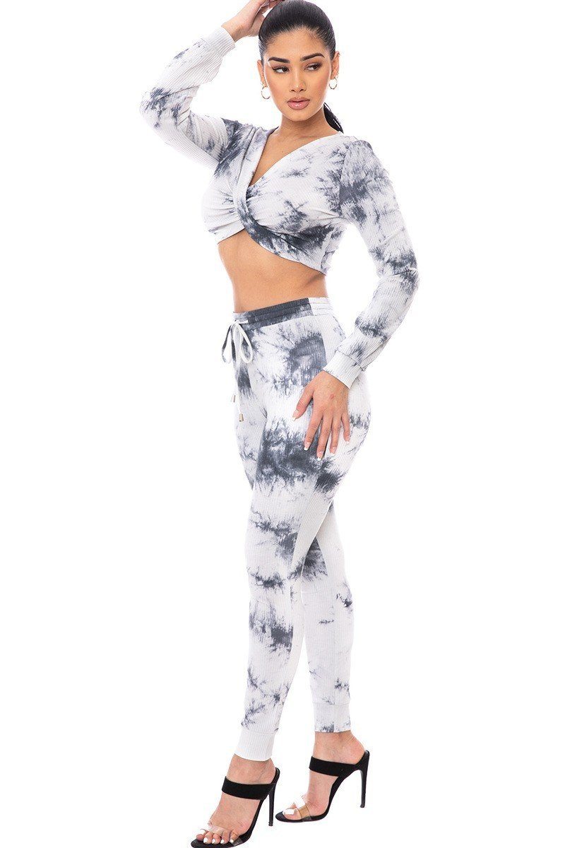 Tie Dye Ribbed Sweater Set - Absolute Fashion 2020