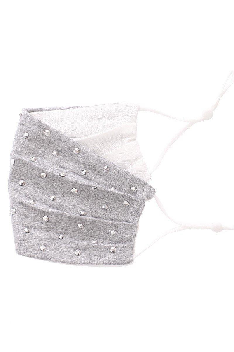3d Shiny Silver Metal Studs Cotton Fashion Face Mask - Absolute Fashion 2020