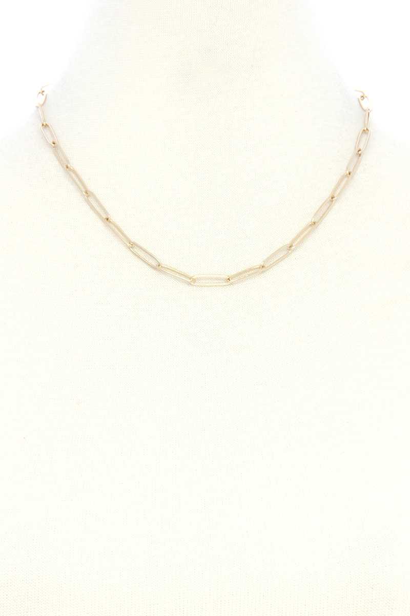 Sodajo Brass Oval Link Necklace - Absolute Fashion 2020