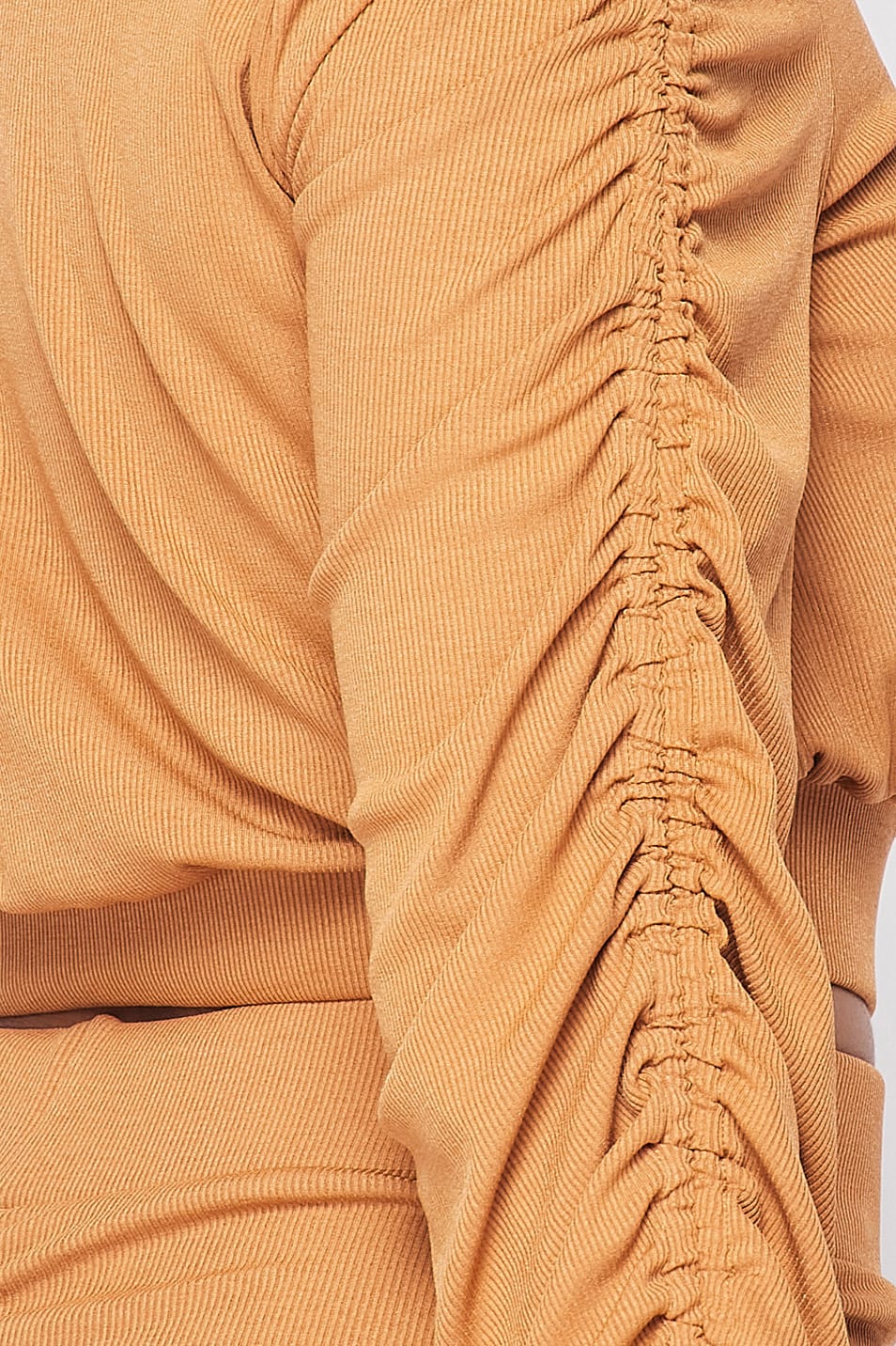 Ruched Long Sleeve And Skirt Set - Absolute Fashion 2020