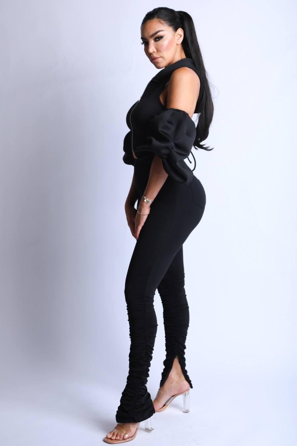 Puff Sleeve Hoodie Set - Absolute Fashion 2020