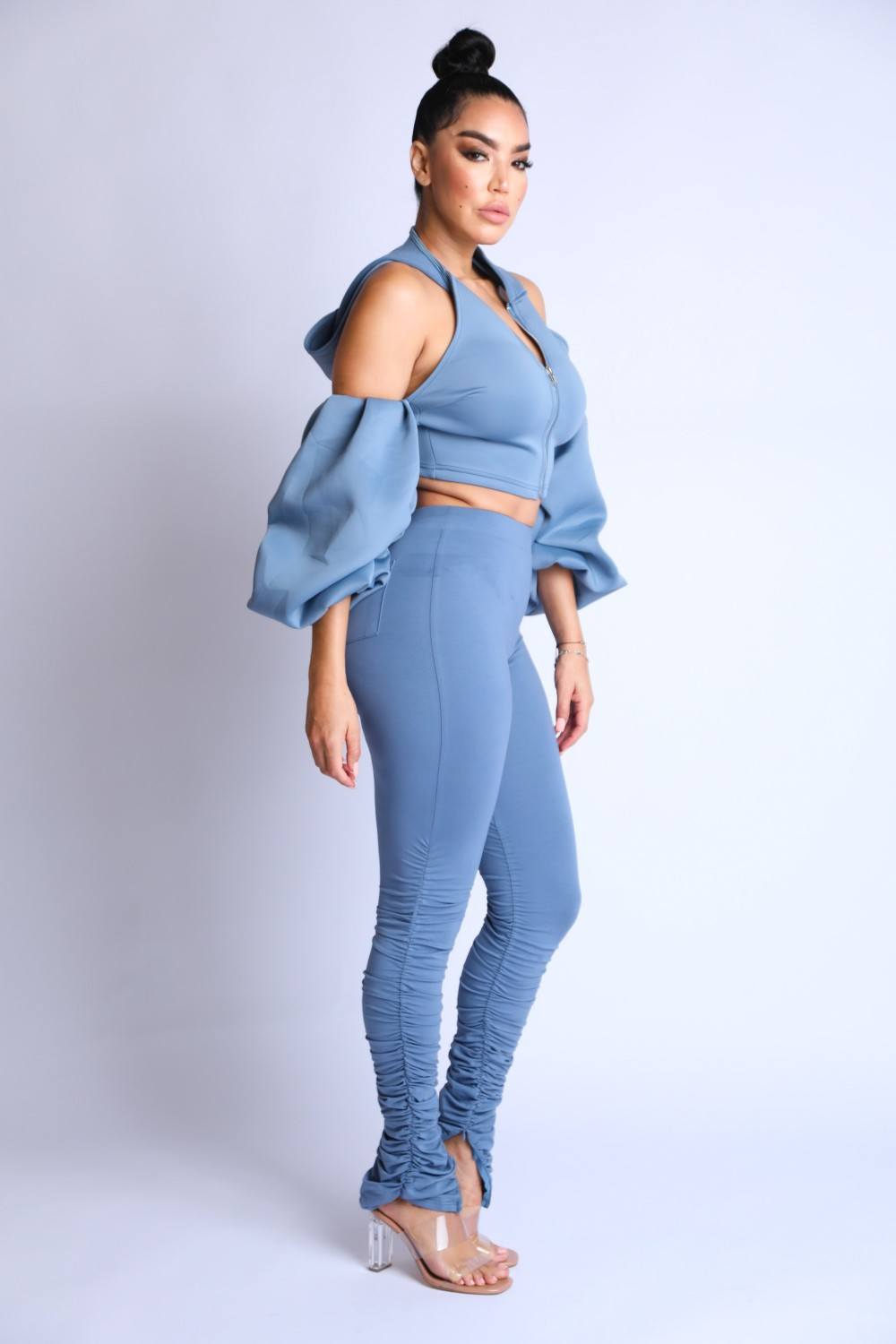 Puff Sleeve Hoodie Set - Absolute Fashion 2020