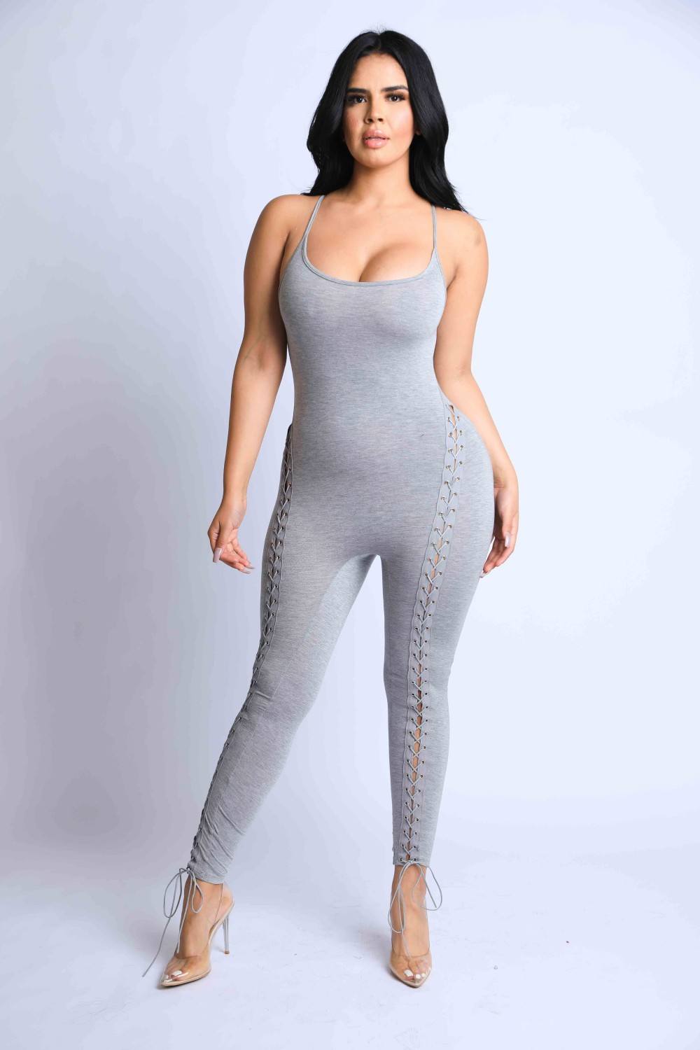 Lace Up Detailed Jumpsuit - Absolute Fashion 2020