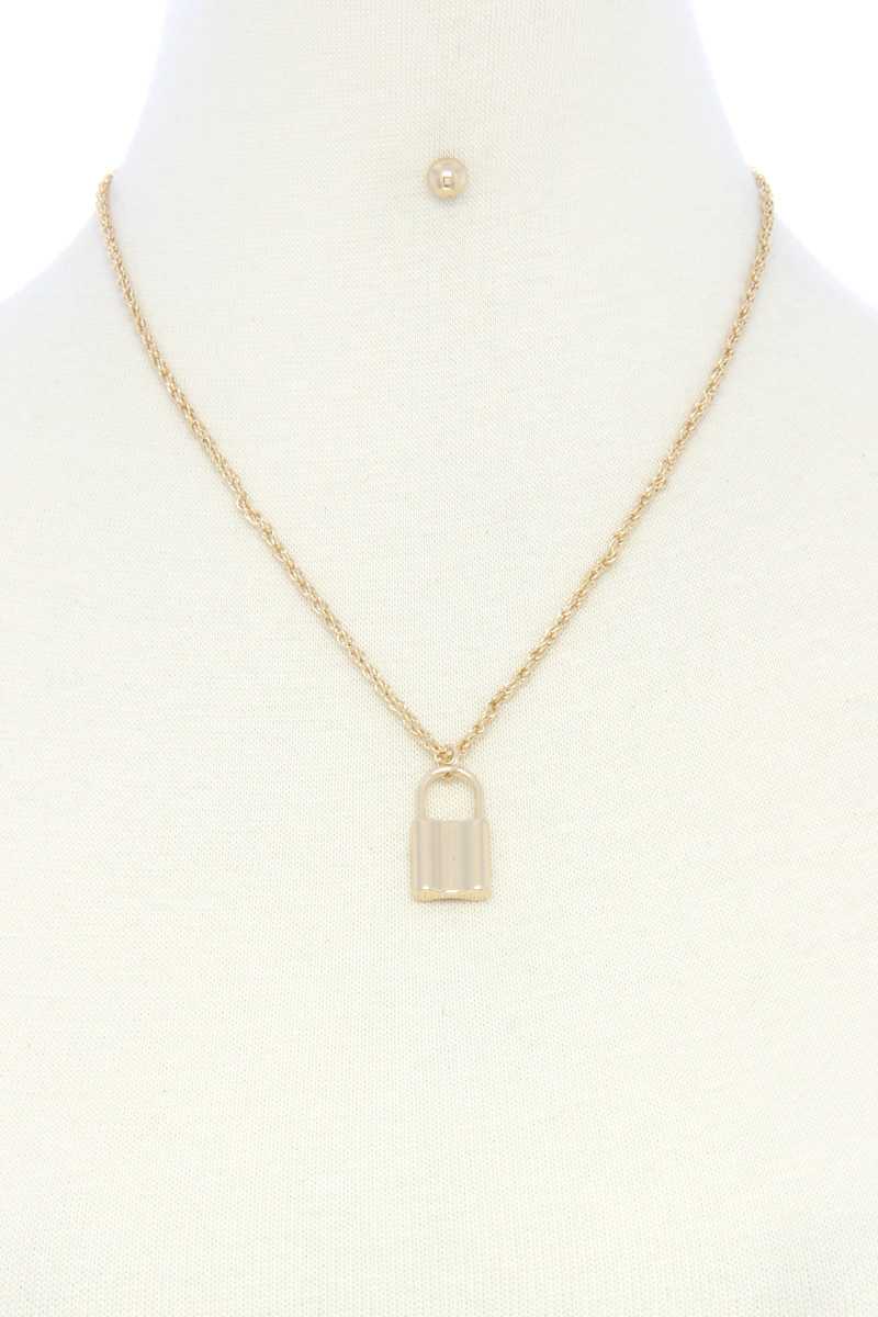 Saftey Pin Charm Link Layered Necklace - Absolute Fashion 2020