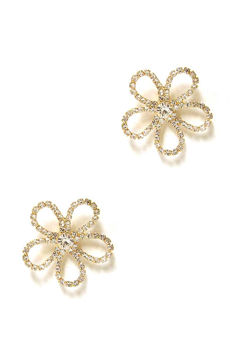 Flower Rhinestone Stud Earring - Absolute Fashion 2020