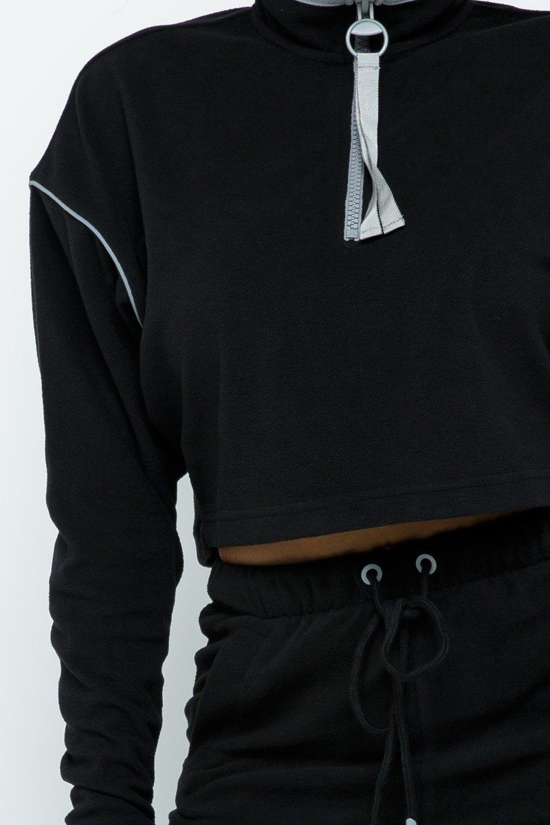 Sporty Crop Top Sporty High-waist Shorts Set - Absolute Fashion 2020