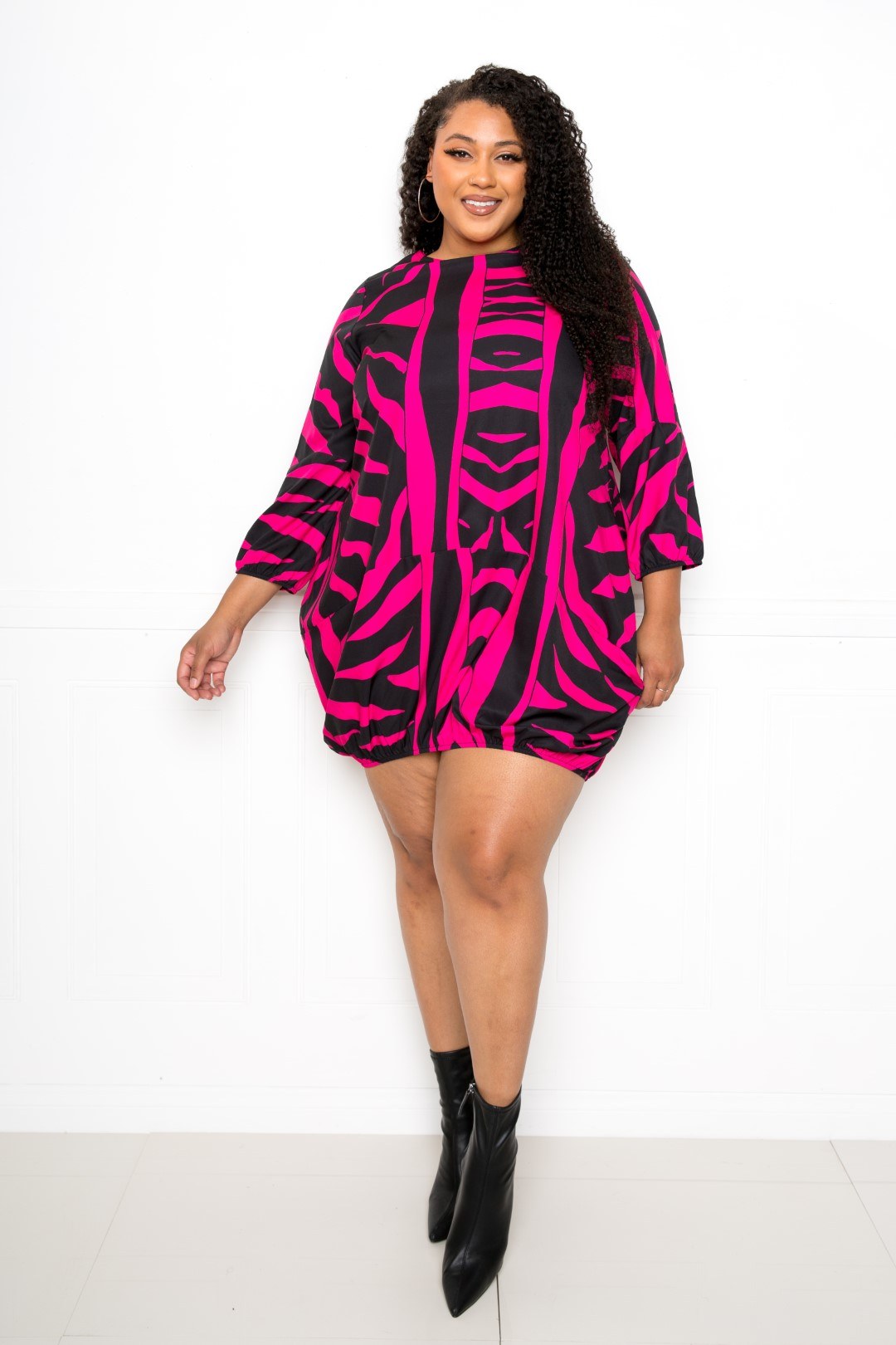 Zebra Bubbled Dress - Absolute Fashion 2020