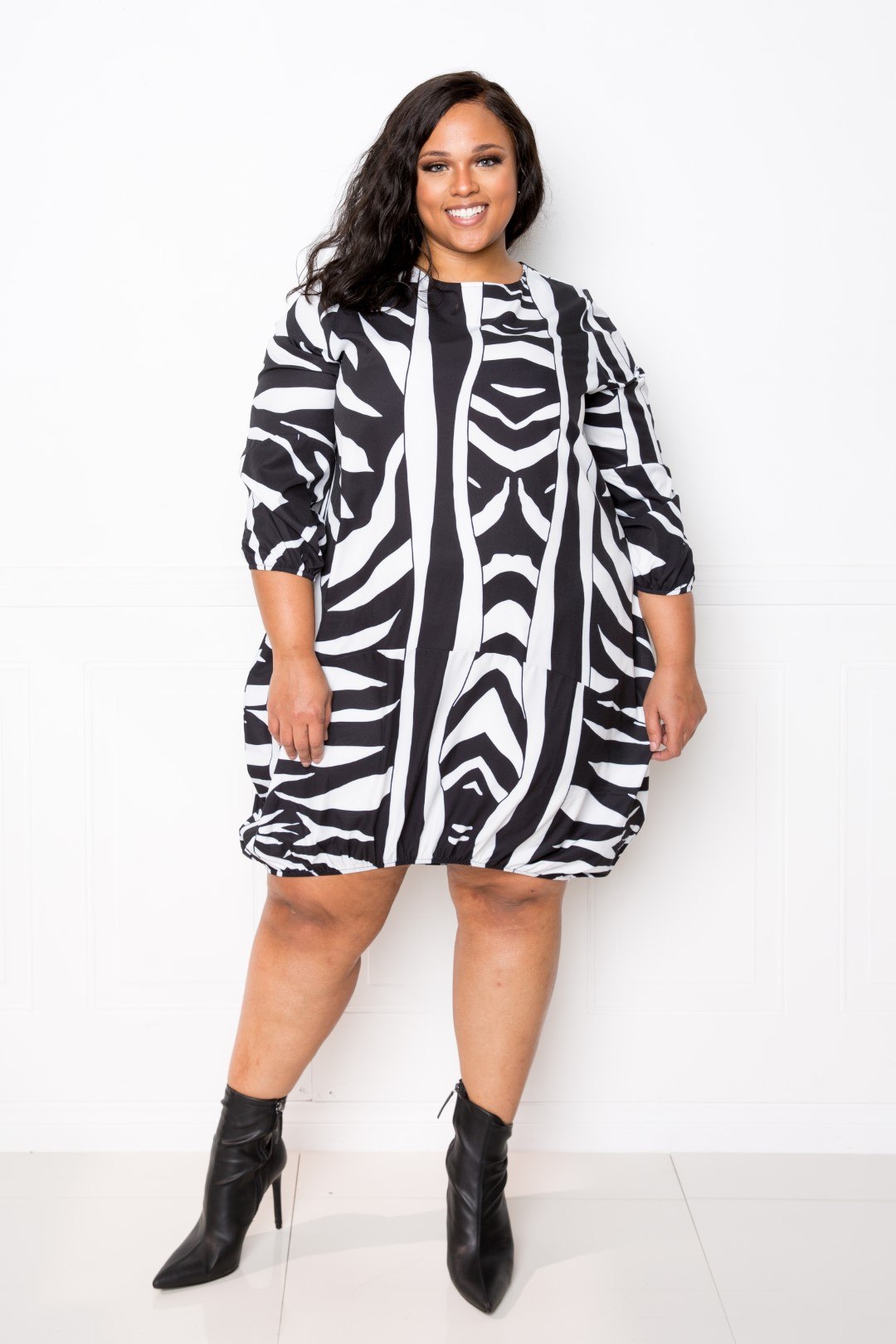 Zebra Bubbled Dress - Absolute Fashion 2020