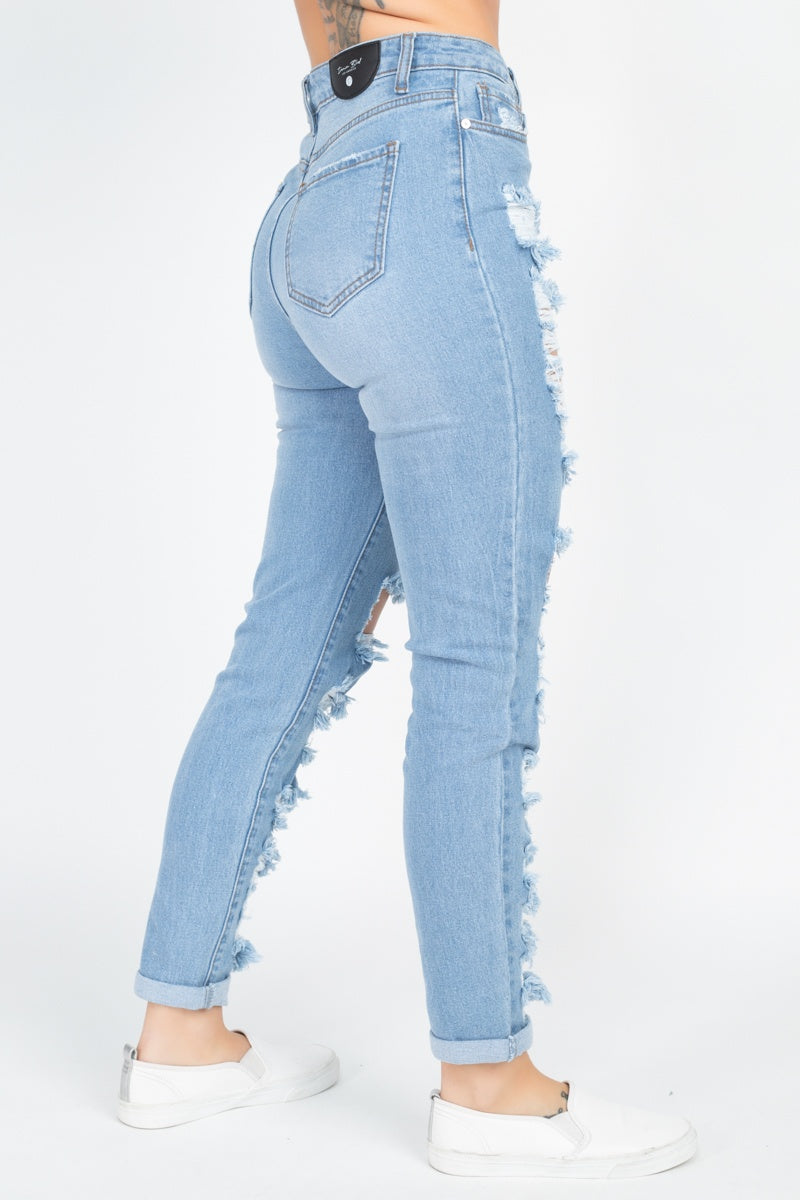 Distressed Straight Leg Jeans - Absolute Fashion 2020