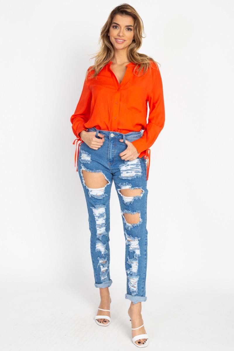 Distressed Straight Leg Jeans - Absolute Fashion 2020