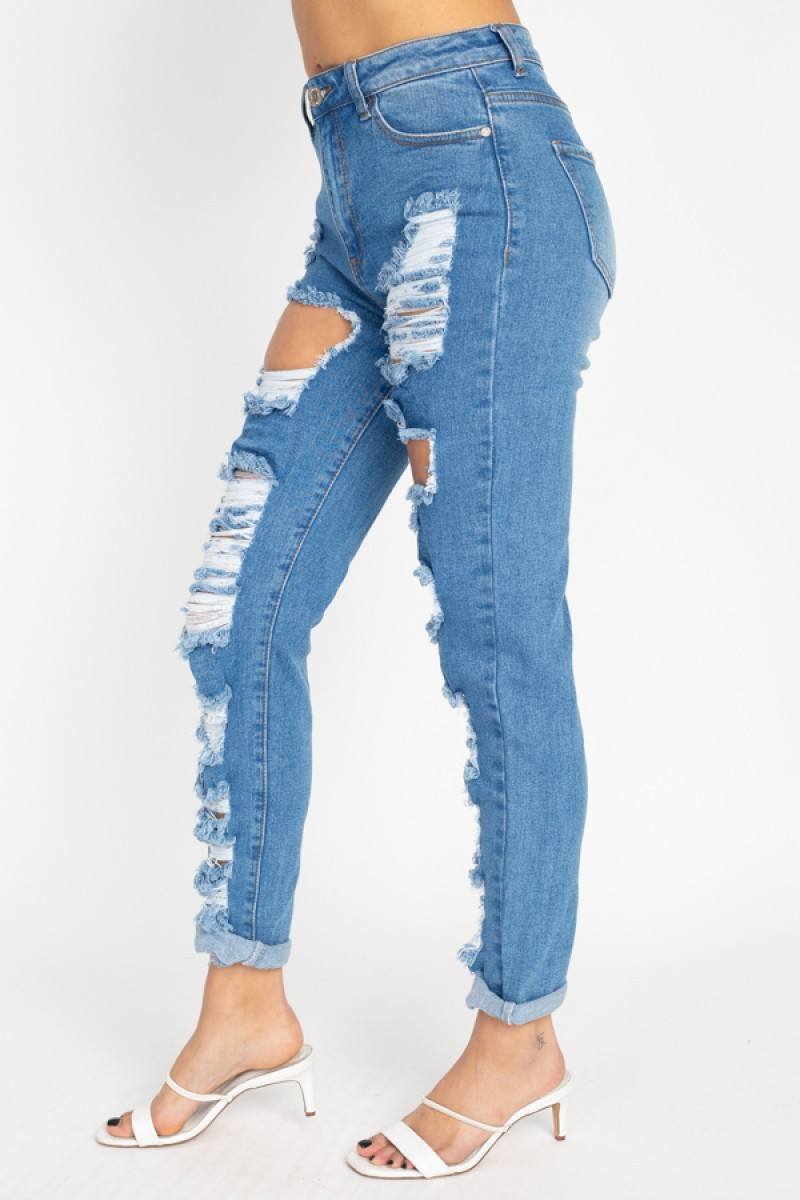 Distressed Straight Leg Jeans - Absolute Fashion 2020