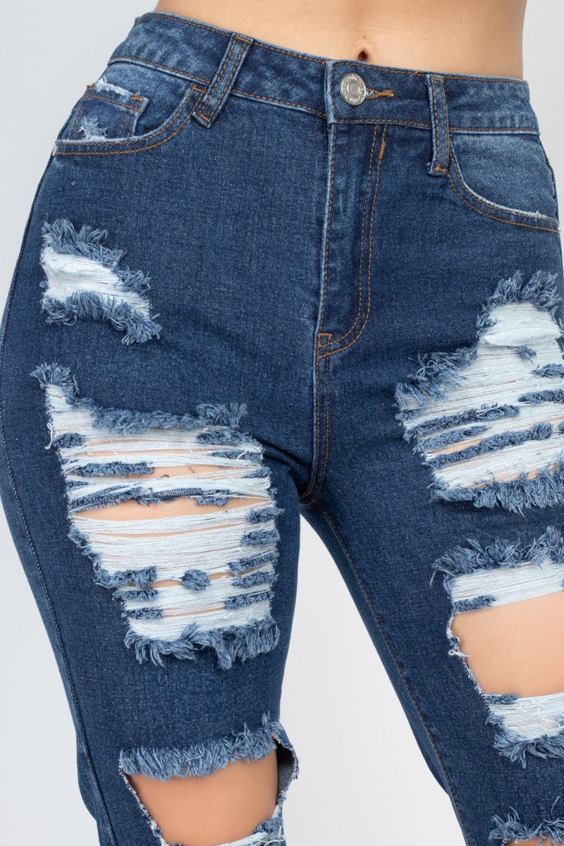Distressed Straight Leg Jeans - Absolute Fashion 2020