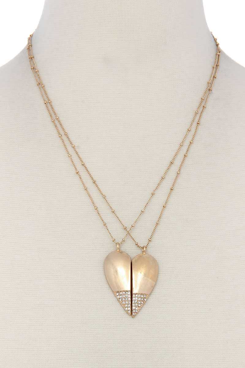 Break Apart Heart Pendant Necklace - Absolute Fashion 2020