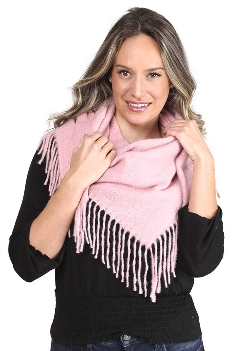 Solid Color Blanket Scarf With Fringes - Absolute Fashion 2020