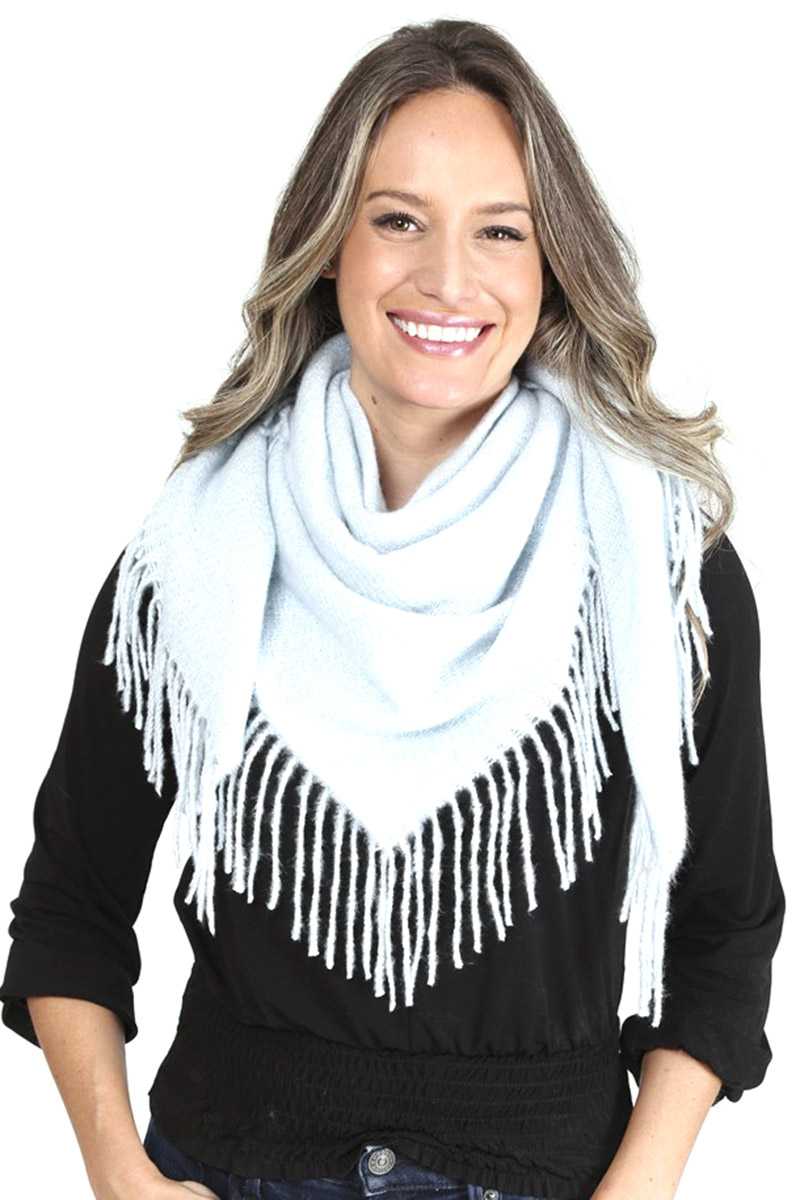 Solid Color Blanket Scarf With Fringes - Absolute Fashion 2020