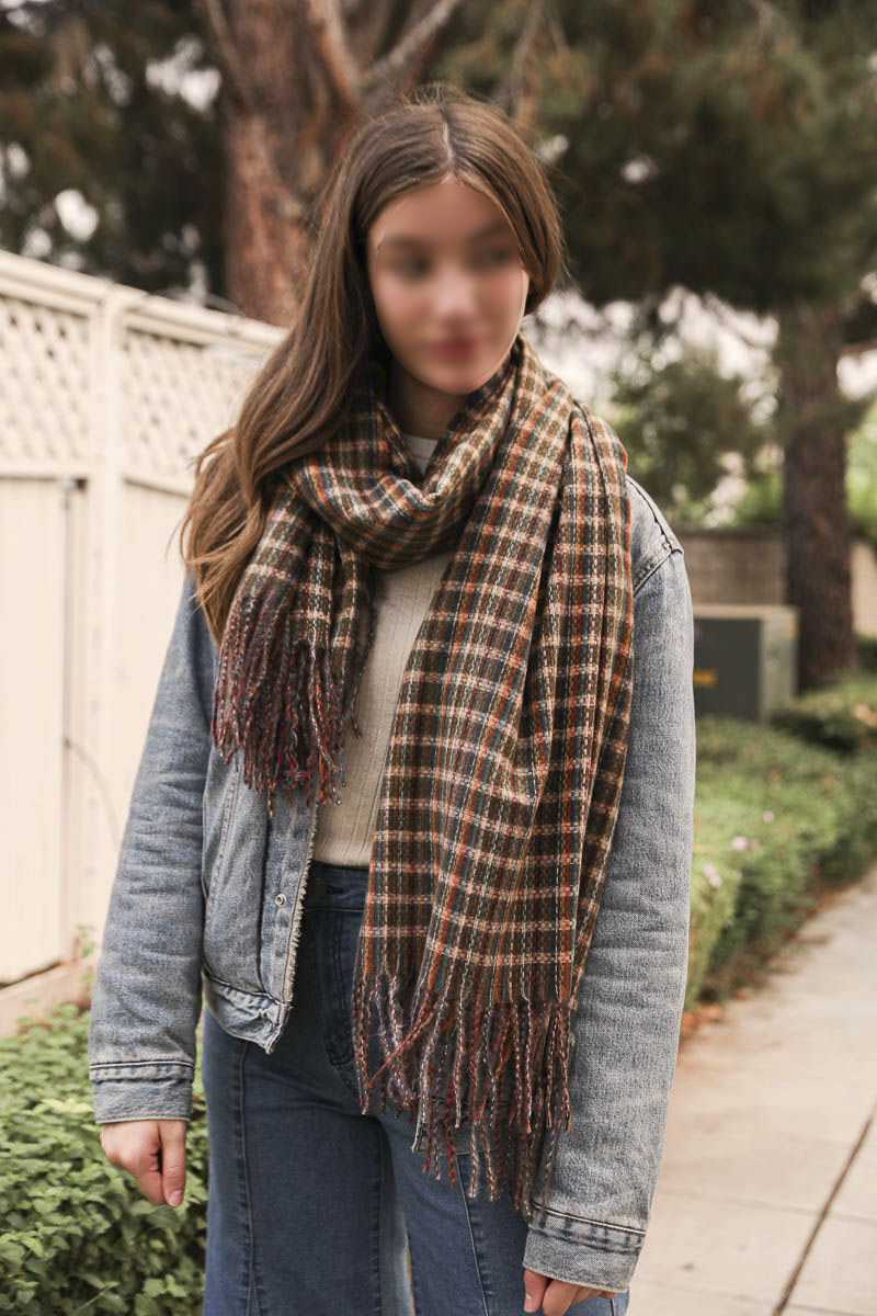 Tartan Woven Tasself Scarf - Absolute Fashion 2020