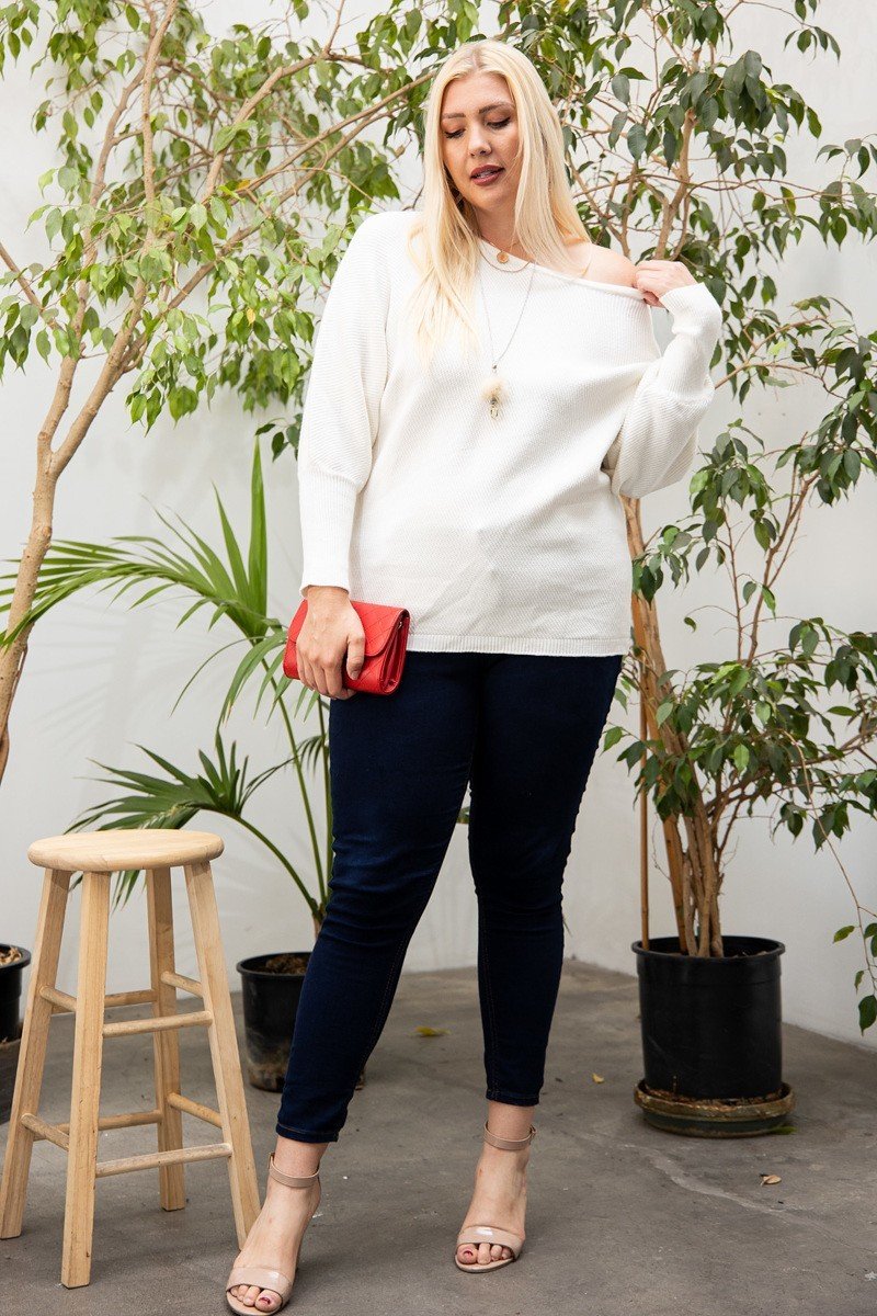 Round Neck Long Sleeve Solid Sweater - Absolute Fashion 2020