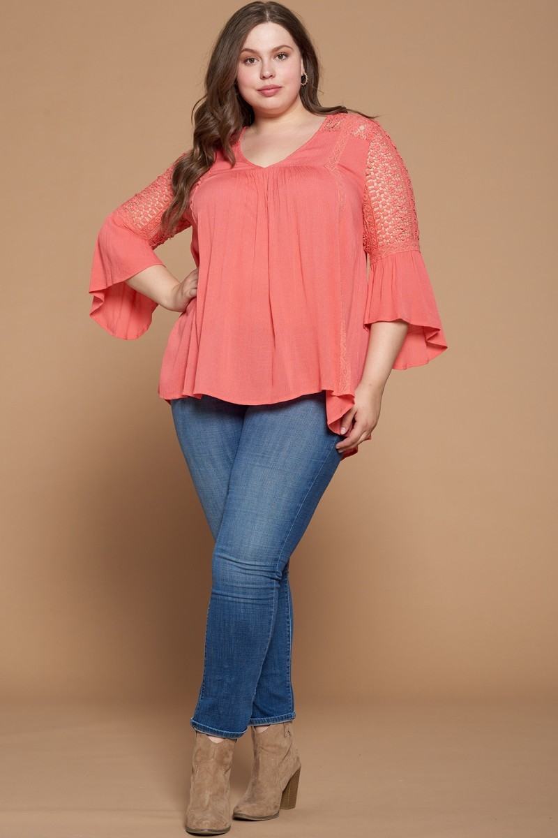 Solid Woven Babydoll Blouse - Absolute Fashion 2020