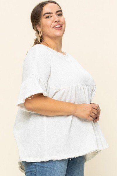 Solid French Pullover Terry Woven Top - Absolute Fashion 2020