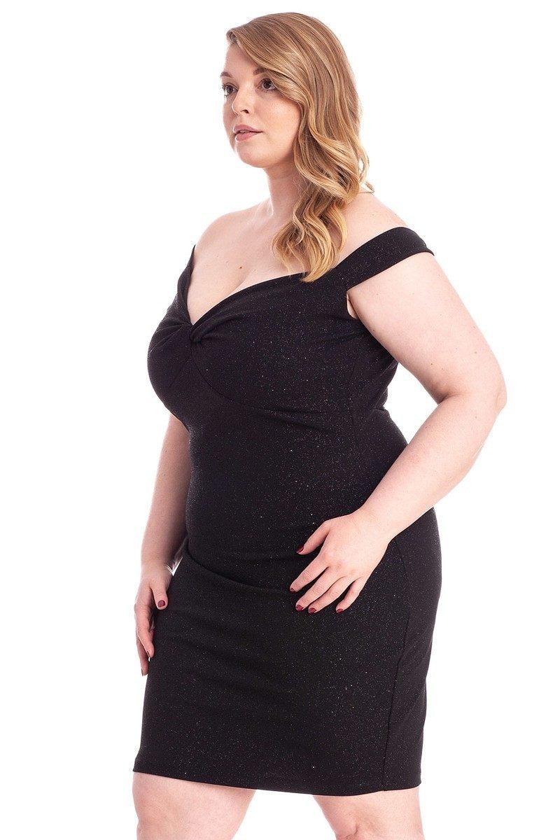 Glittered Off Shoulder Mini Dress - Absolute Fashion 2020