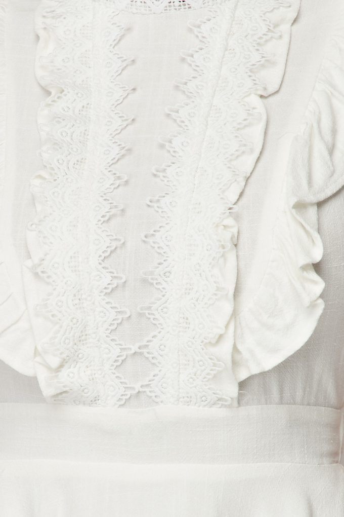 Flirty Lace Front Hi-low Romper With Waist Tie - Absolute Fashion 2020