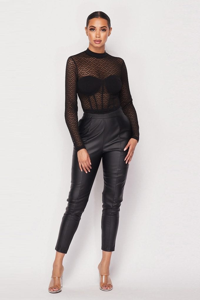 Sexy Mesh Mock Neck Top - Absolute Fashion 2020