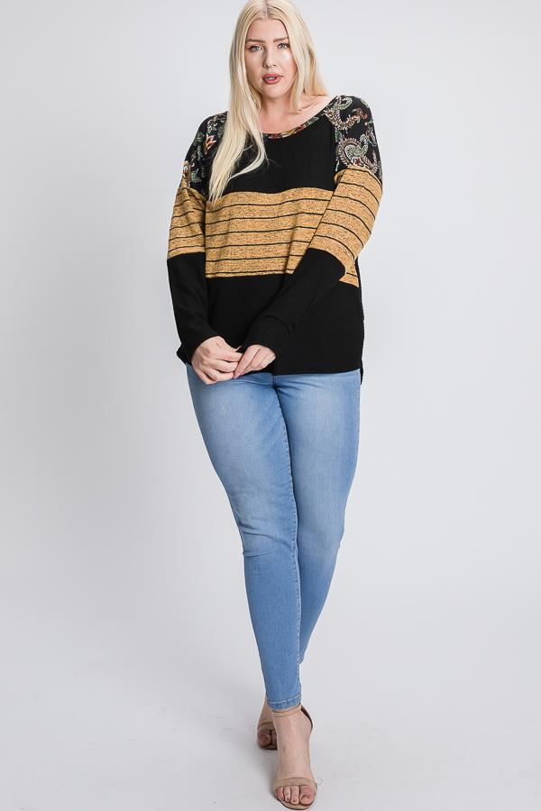Raglan Sleeve Color Block Long Sleeve Top - Absolute Fashion 2020