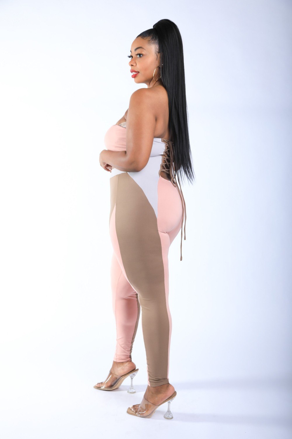 Color Blocked Tube Jumpsuit - Absolute Fashion 2020