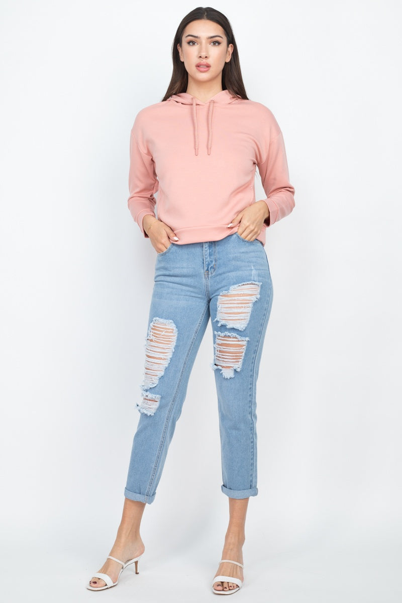 Self-tie Drawstrings Hoodie - Absolute Fashion 2020