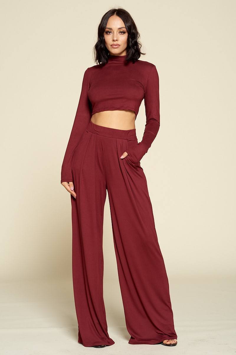 Casual Solid Color Two Piece Set - Absolute Fashion 2020