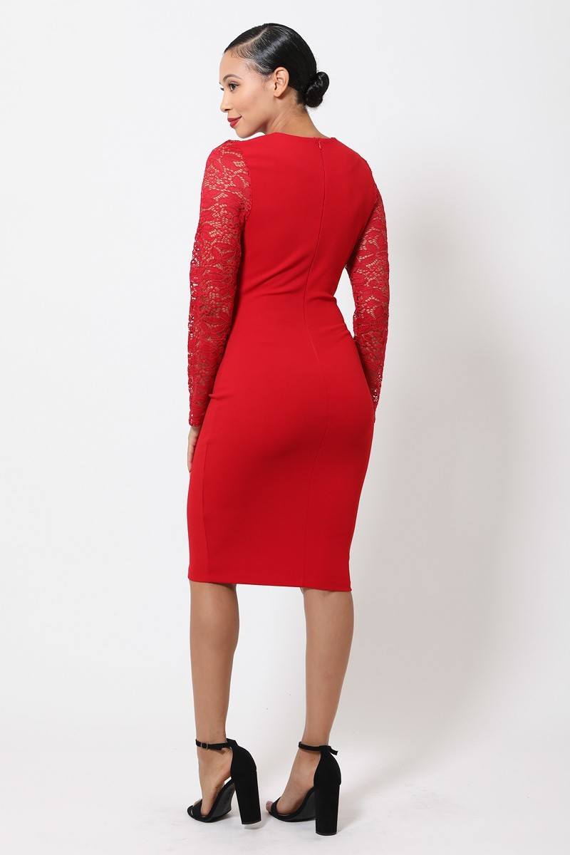 Crochet-lace Bodycon Dress - Absolute Fashion 2020