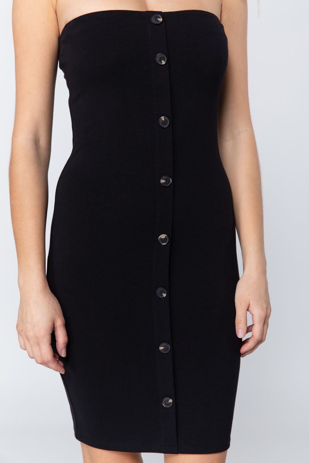 Button Down Tube Mini Dress - Absolute Fashion 2020