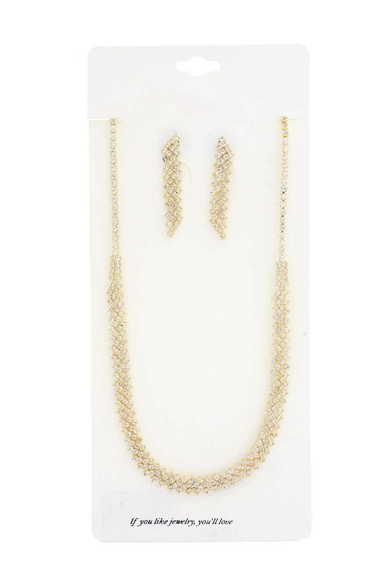 Elegant Rhinestone Loop Necklace - Absolute Fashion 2020